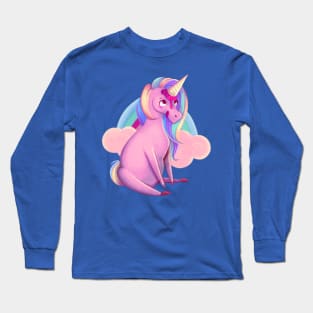 Ice Unicorn - Pink Long Sleeve T-Shirt